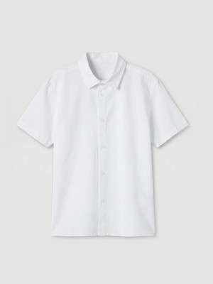 LC Waikiki Lcw Kids Beyaz Kısa Kollu Erkek Çocuk Gömlek