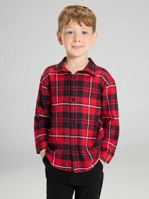 LC Waikiki Lcw Kids Kırmızı Gömlek