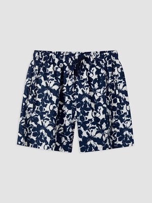 Lcw Swımwear Lacivert Kısa Boy Desenli Erkek Deniz Şortu