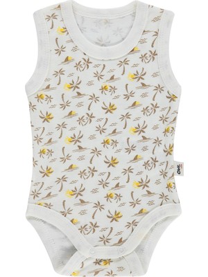 Civil Baby Palmiye Empirme 0-24 Ay Çıtçıtlı Badi - Ekru