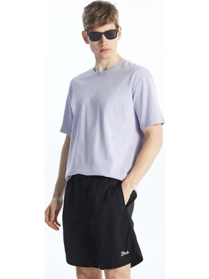Lcw Swımwear Siyah Kısa Boy Baskılı Erkek Deniz Şortu