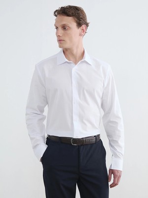 Lcw Vision Beyaz Slim Fit Erkek Basic Gömlek