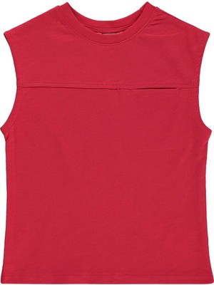 Civil Boys Basic Sıfır Kol 2-5 Yaş Tişört - Kırmızı