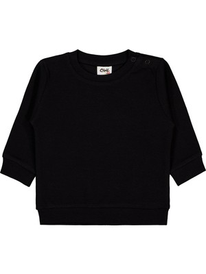 Civil Baby Düz Basic 6-18 Ay Sweatshirt - Siyah