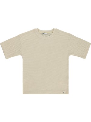Civil Boys Basic Waffle 6-9 Yaş Tişört - Kahverengi