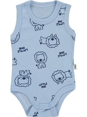 Civil Baby Little One Baskılı 0-24 Ay Çıtçıtlı Badi - Mavi