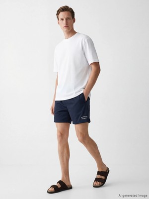 Lcw Swımwear Lacivert Kısa Boy Erkek Deniz Şortu