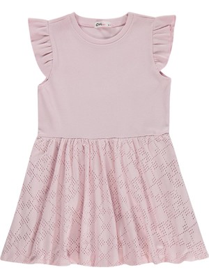 Civil Girls Balon 6-9 Yaş Elbise - Pembe