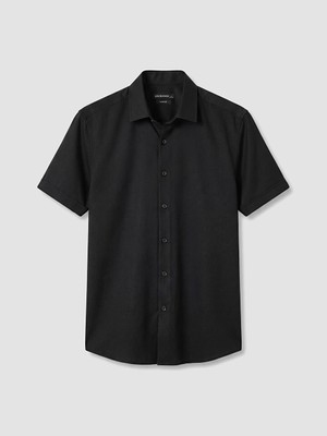 Lcw Busıness Siyah Slim Fit Erkek Dokulu Gömlek