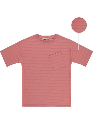 Civil Boys Basic Önü Cepli 6-9 Yaş Tişört - Pembe