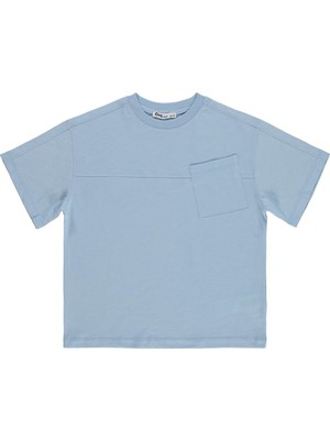 Civil Boys Basic Flamlı 6-9 Yaş Tişört - Mavi