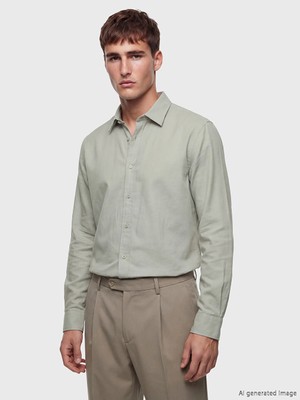 Lcw Vision Yeşil Regular Fit Erkek Gömlek