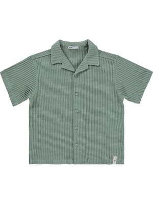 Civil Boys Basic Waffle 6-9 Yaş Gömlek - Yeşil