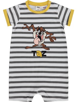 Civil Baby Taz Baskılı 6-18 Ay Tulum - Beyaz
