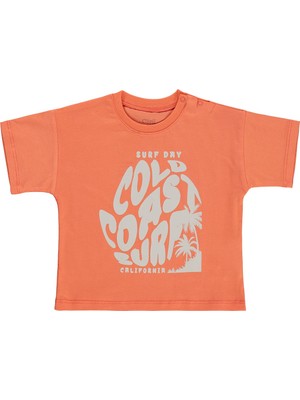Civil Baby Surf Day Baskılı 6-18 Ay Tişört - Kırmızı