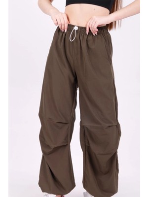 Ded Collection Kadın Paraşüt Bilek Ayarlamalı Bol Pantolon