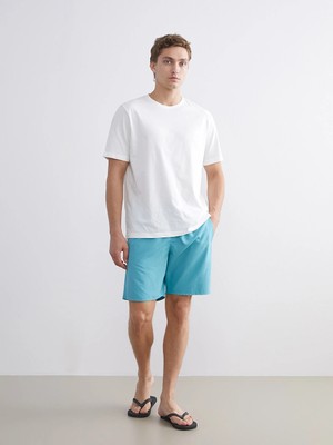 Lcw Swımwear Turkuaz Kısa Boy Basic Erkek Deniz Şortu