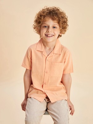 LC Waikiki Lcw Kids Turuncu Gömlek
