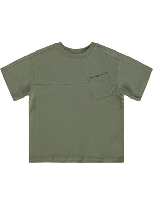 Civil Boys Basic Flamlı  2-5 Yaş Tişört - Haki