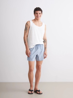 Lcw Swımwear Mavi Kısa Boy Erkek Deniz Şortu