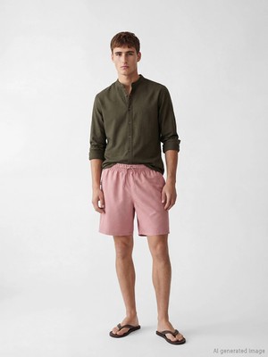 Lcw Swımwear Pembe Kısa Boy Erkek Deniz Şortu