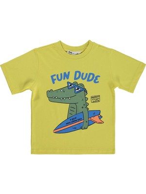 Civil Boys Fun Dude Baskılı 2-5 Yaş Tişört - Sarı