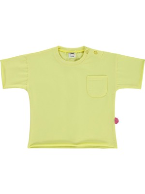 Civil Baby Süs Etiketli Cepli 6-18 Ay Tişört - Sarı