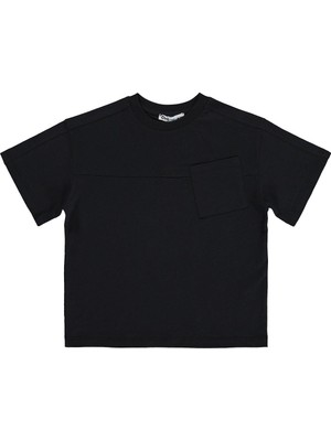 Civil Boys Basic Flamlı 10-13 Yaş Tişört - Siyah