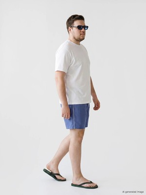 Lcw Swımwear Mavi Kısa Boy Erkek Deniz Şortu