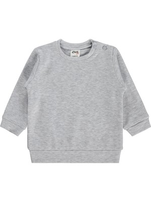 Civil Baby Düz Basic 6-18 Ay Sweatshirt - Gri