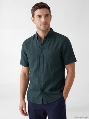 LC Waikiki Lcwaıkıkı Classic Yeşil Regular Fit Poplin Erkek Gömlek