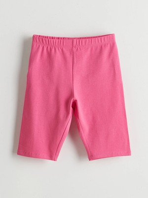 LC Waikiki Lcw Kids Pembe Beli Lastikli Kız Çocuk Kısa Tayt