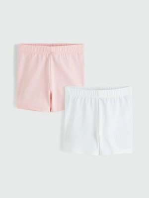 LC Waikiki Lcw Kids Pembe Kız Bebek Şort Tayt 2'li
