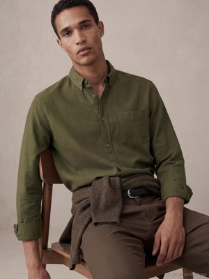 Lcw Vision Haki Regular Fit Oxford Erkek Gömlek