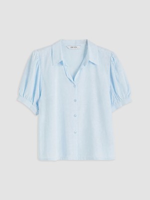 Lcw Vision Mavi Regular Fit Kadın Gömlek
