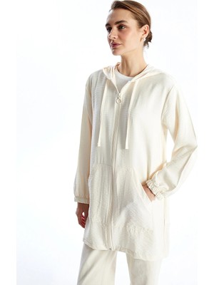 LC Waikiki Lcwaıkıkı Classic Bej Kapüşonlu Kadın Tunik