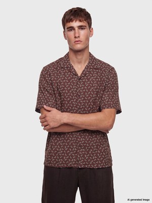 Lcw Vision Bej Regular Fit Desenli Erkek Gömlek
