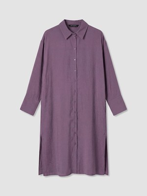 Lcw Modest Mor Oversize Modal Karışımlı Kadın Gömlek Tunik