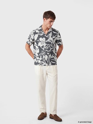 Lcw Vision Siyah Regular Fit Desenli Erkek Gömlek
