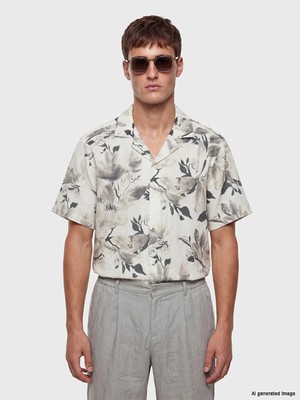 Lcw Vision Gri Regular Fit Desenli Erkek Gömlek