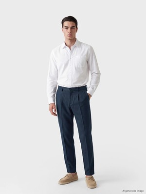 Lcw Busıness Lacivert Slim Fit Pamuklu Erkek Kumaş Pantolon