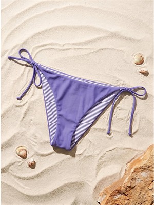 Lcw Dream Lila Çift Taraflı Bağlama Detaylı Kadın Bikini Alt