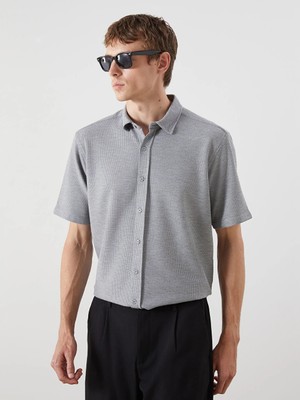 Lcw Vision Gri Slim Fit Erkek Gömlek