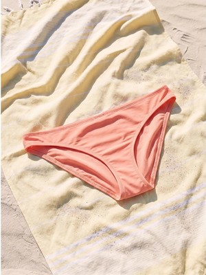 Lcw Dream Mercan Düz Raşel Kumaş Kadın Bikini Alt