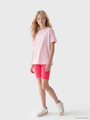 LC Waikiki Lcw Kids Fuşya Kız Çocuk Basic Kısa Tayt