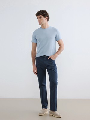 LC Waikiki Lcwaıkıkı Classic Indigo Regular Fit Gabardin Erkek Chino Pantolon