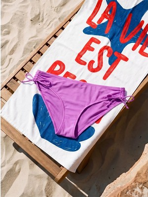 Lcw Dream Mor Düz Bağlama Detaylı Kadın Bikini Alt