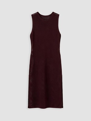 Lcw Dream Bordo Fileli Dantelli Plaj Elbisesi