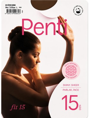 Cns Woman Studio Vizon / Mink Külotlu Çorap No:3