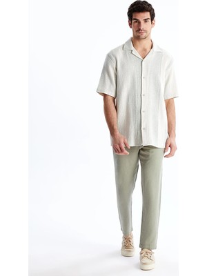 Lcw Vision Yeşil Slim Fit Keten Karışımlı Erkek Pantolon